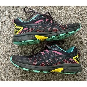 Asics Womens Gel Venture 7 Graphite Seafoam Running Trail Shoes Size 8.5